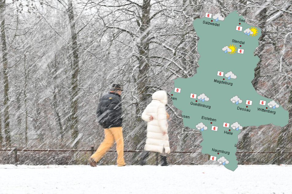 Sturm und Schnee in Sachsen-Anhalt: Sturmtief "Daniel" fegt über Sachsen-Anhalt