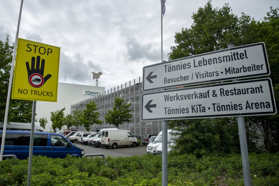 Außenansicht des Fleischwerk Tönnies in Rheda-Wiedenbrück.