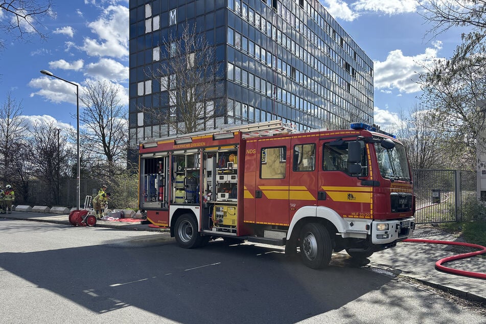 Zahlreiche Einsatzkräfte waren in Niedersedlitz vor Ort und brachten die Flammen unter Kontrolle.