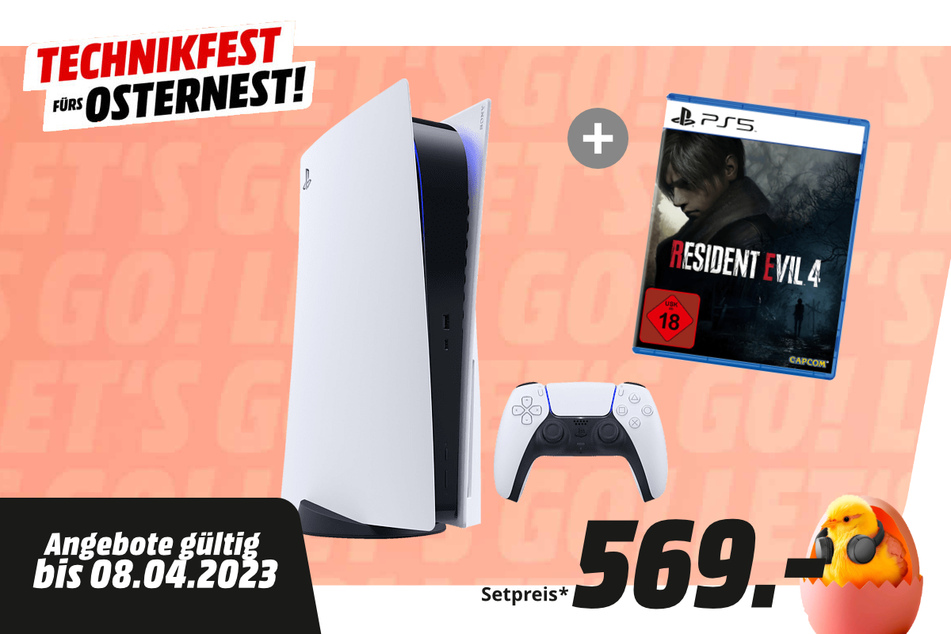 PlayStation 5 plus "Resident Evil 4 Remake" für 569 Euro.