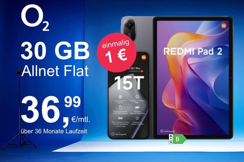 Das Xiaomi 15T Pro + Redmi Pad2 im o2 Mobile M für einmalig 1 Euro.