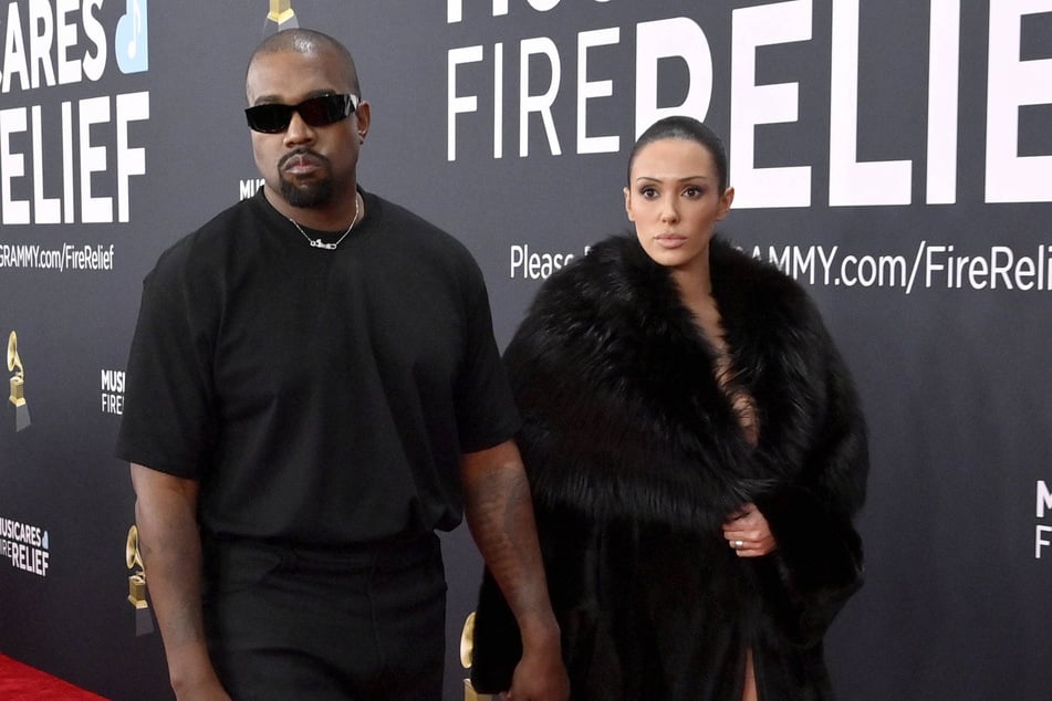 Bianca Censori (r.) joined Kanye West for another movie date where she was seen in a more conservative look.