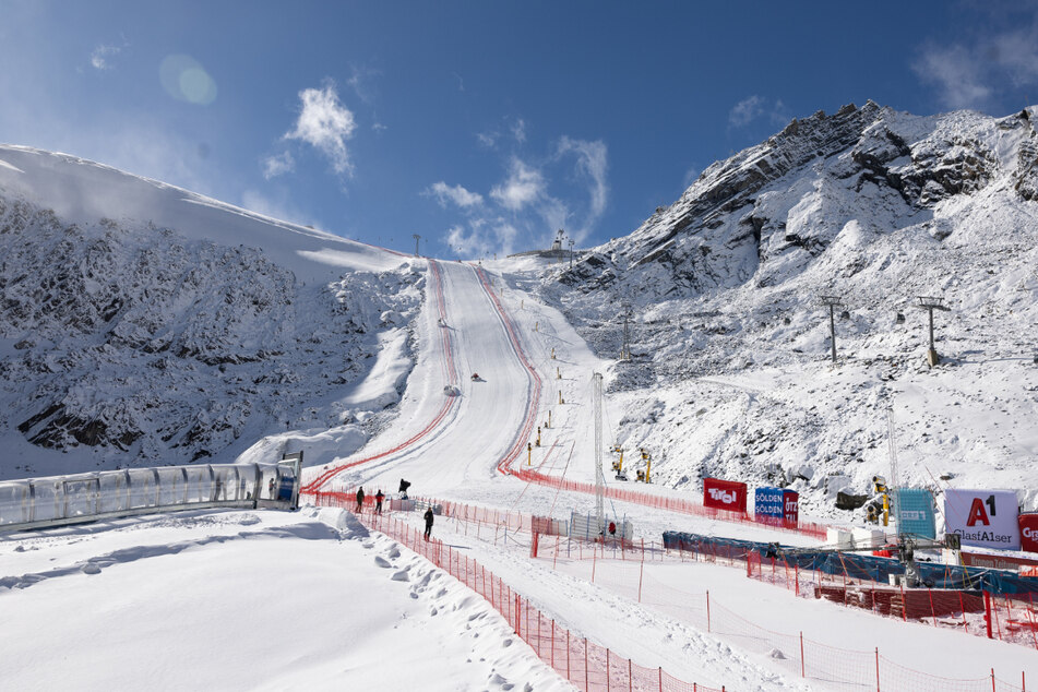 Der Rennhang in Sölden vor dem Weltcupauftakt.