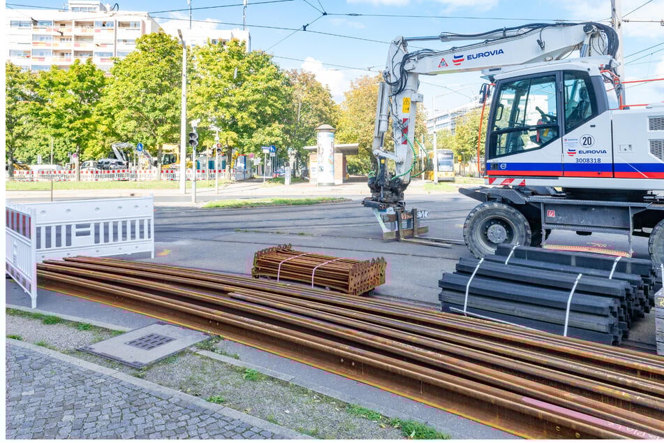 Am Carolaplatz rollen ab Montag keine Bahnen, sondern Bagger.