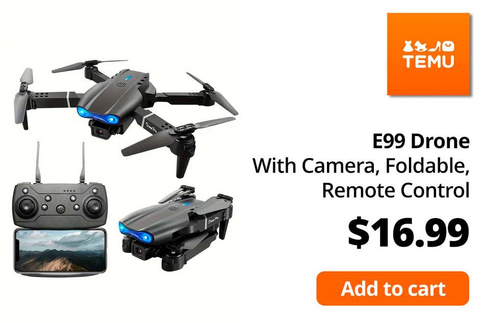 The E99 drone, with camera and remote control, is available for just $16.99!
