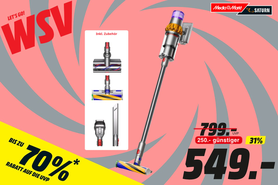 Dyson V15 Detect Absolute für 549 statt 799 Euro.