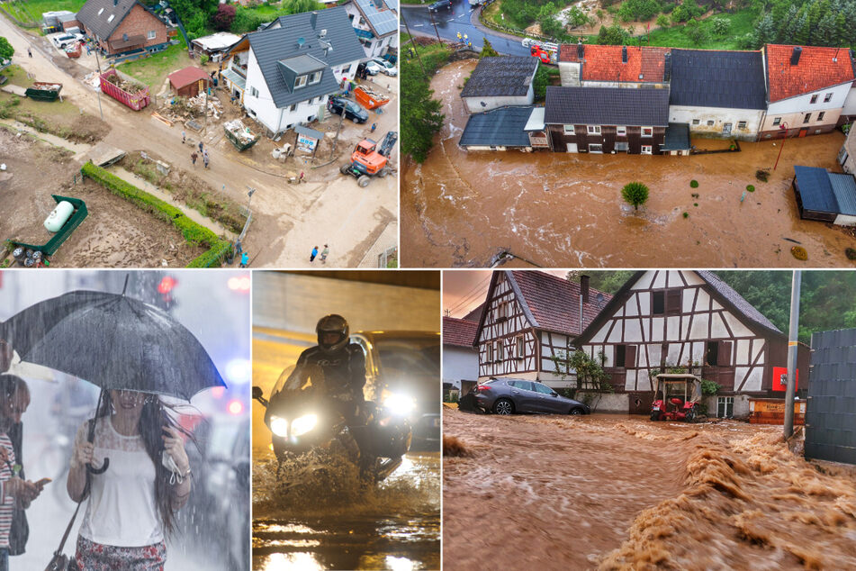 Unwetter wütete in Deutschland: Starkregen, Erdrutsche, Überflutungen, Unfälle