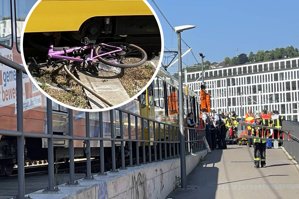 Radfahrerin nach Kollision mit Stadtbahn schwer verletzt