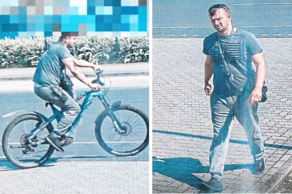 Mit diesen Bildern einer Überwachungskamera sucht die Brandenburger Polizei nach dem Tatverdächtigen.
