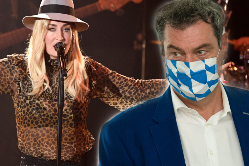 Bayerns Ministerpräsident Markus Söder (53, CSU) hat geplante Großkonzerte wie das von Sarah Connor (40) heftig kritisiert. (Fotomontage)