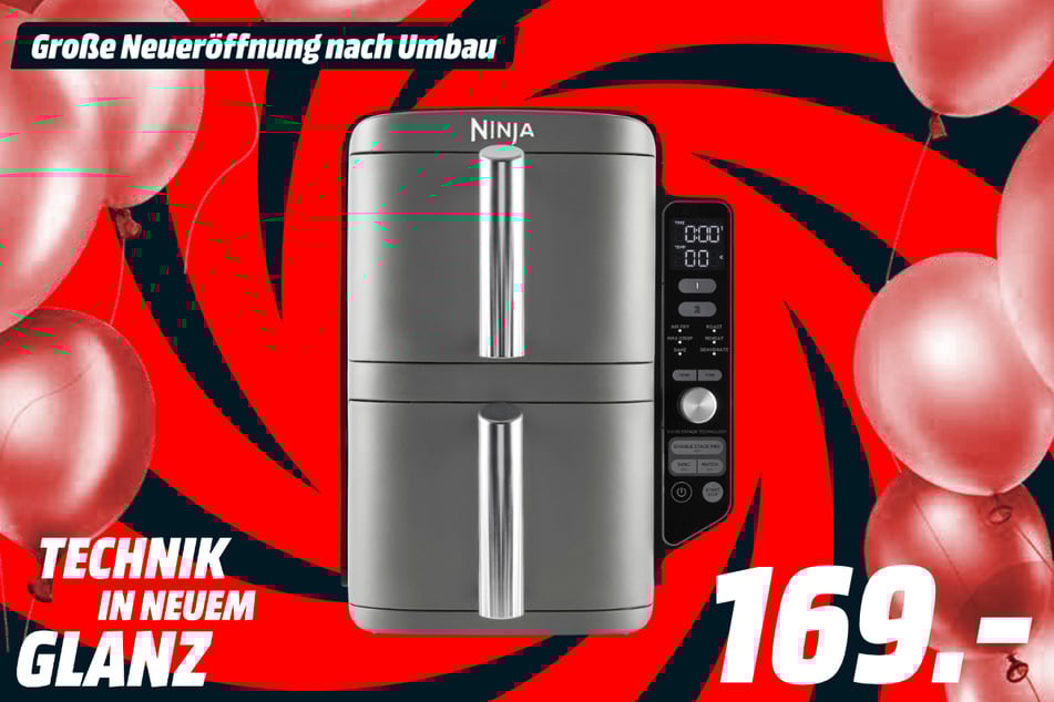 Ninja-Heissluftfritteuse SL400EU Double Stack für 169 Euro.