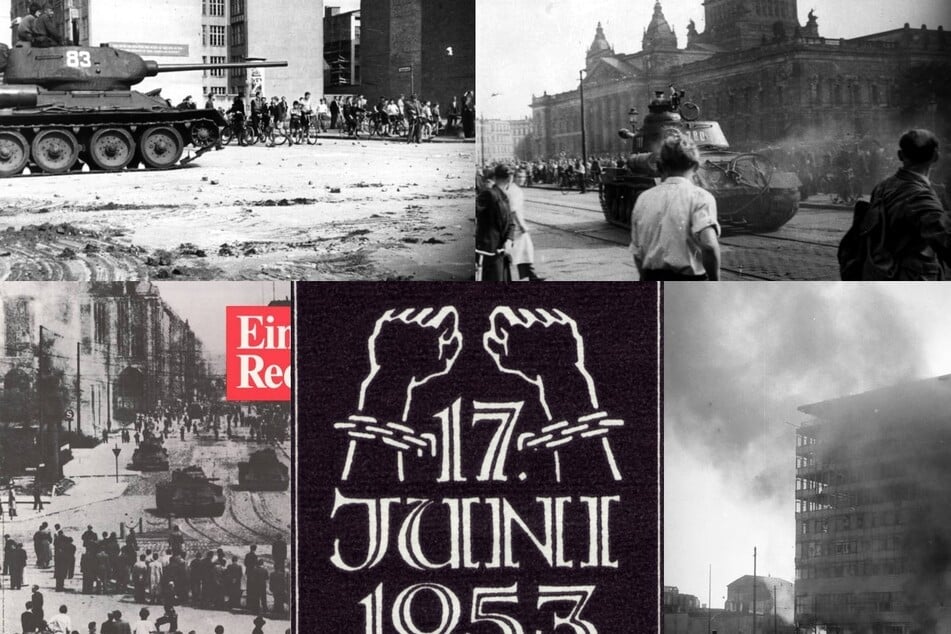 Collage zum Volksaufstand der DDR-Bürger und Bürgerinnen im Juni 1953.