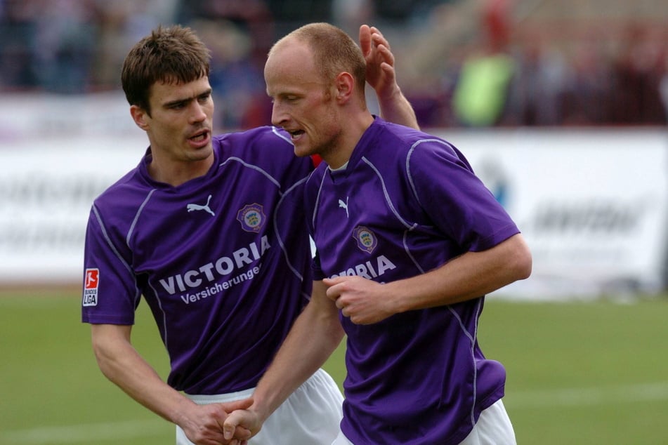 Bereits als Spieler verstanden sich Jörg Emmerich und Matthias Heidrich (v.r.) prächtig (Archivfoto).