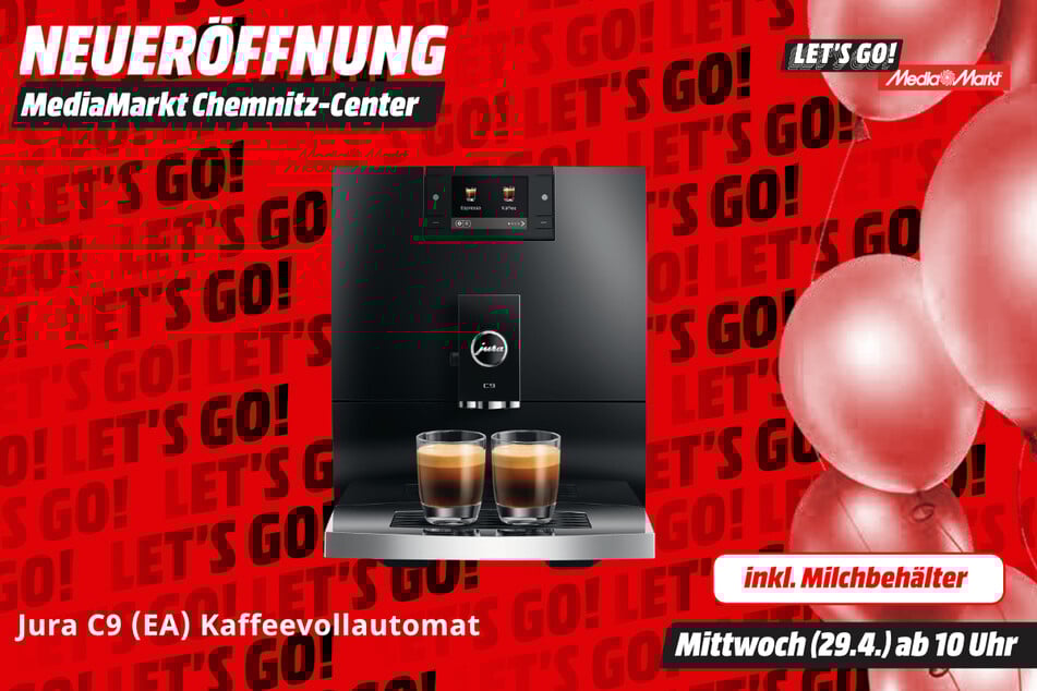 Jura-Kaffeevollautomat C9 (EA) (inkl. Milchbehälter).