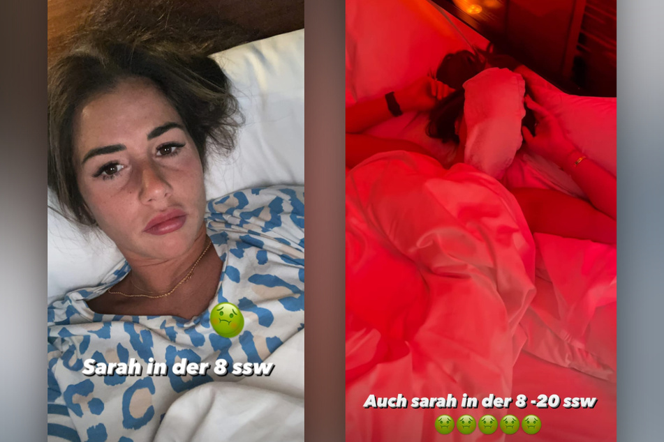 Sarah Engels (29) litt während ihrer Schwangerschaft unter Übelkeit. (Fotomontage)