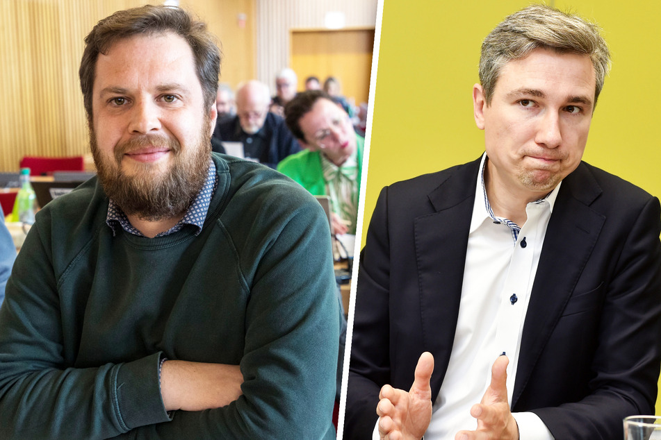 Stellte Fragen: SPD-Stadtrat Vincent Drews (35, l.). Antwortete: Baubürgermeister Stephan Kühn (43, Grüne, r.).