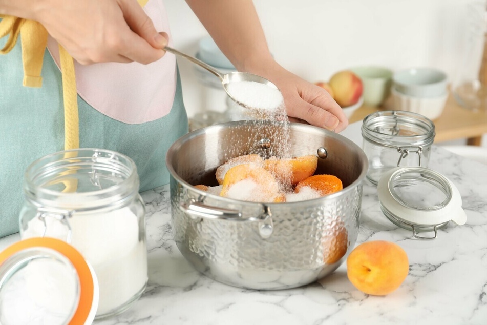 After boiling apricots into a smooth and silky jam, you can slather it on top of just about any food.