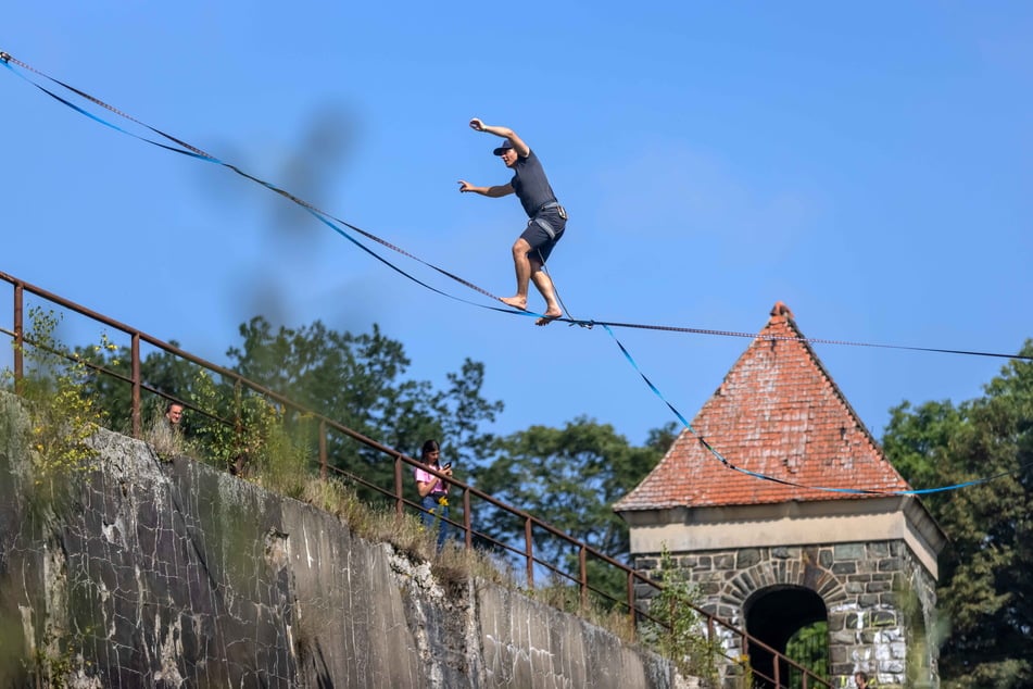 Beim Slackfest am kommenden Wochenende wird's wieder Highlines über die Talsperre Euba geben.