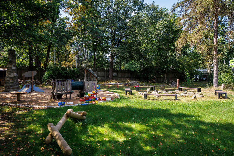 In Zukunft soll hier im "Insel"-Außengelände noch ein neuer Wasserspielplatz entstehen.