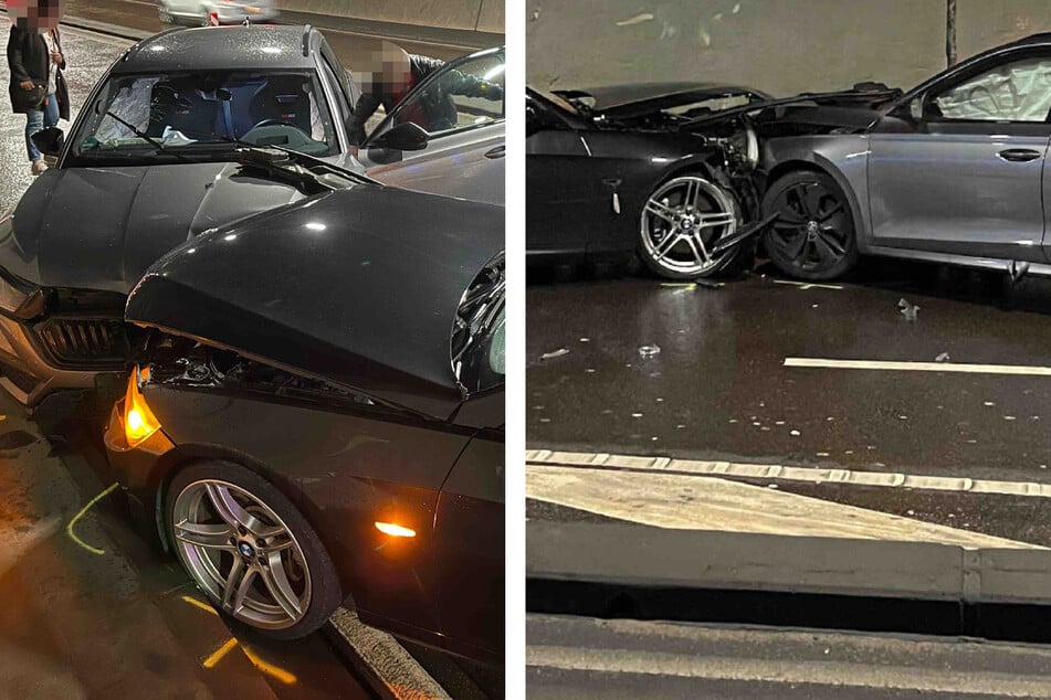 Übler Tunnel-Crash: BMW gerät in Gegenverkehr