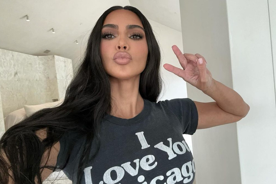 Kim Kardashian rocked a "I Love Chicago" T-shirt in honor of her youngest daughter Chicago West.