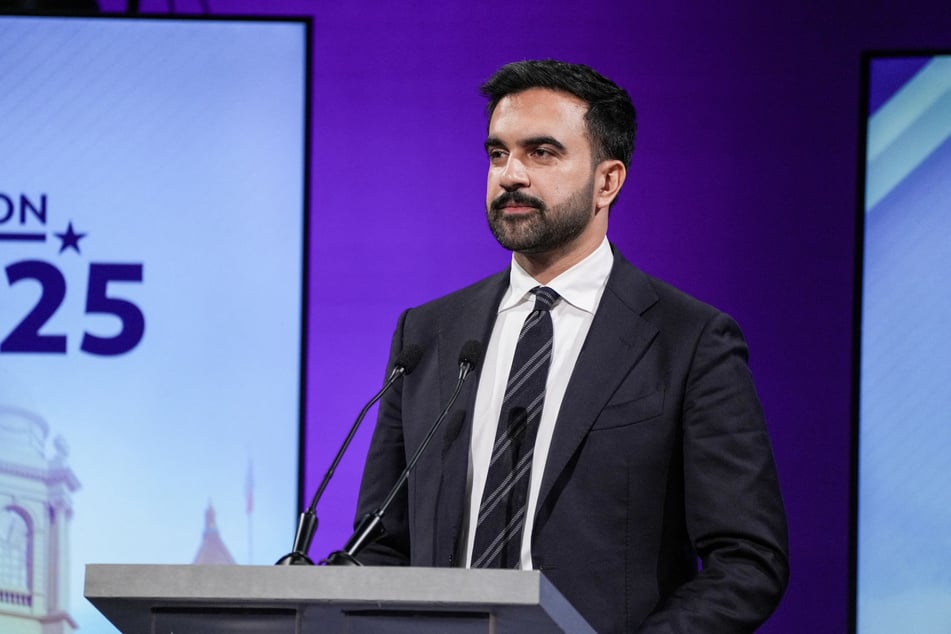 Zohran Mamdani speaks onstage during the second New York City mayoral debate at LaGuardia Performing Arts Center on October 22, 2025.