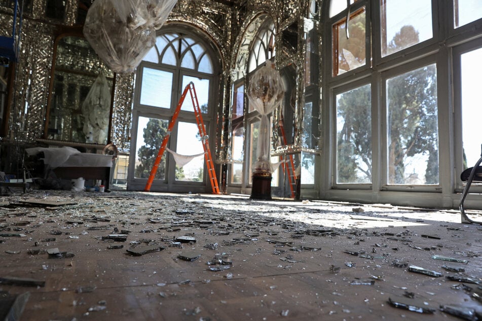 Debris is pictured at Golestan Palace on March 3, 2026, in Tehran, Iran, after it was damaged in an Israeli and US strike.