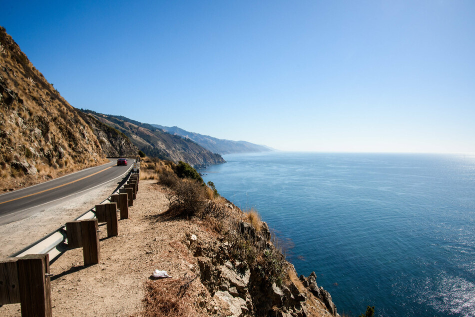 The iconic Highway 1 along the coast of California.