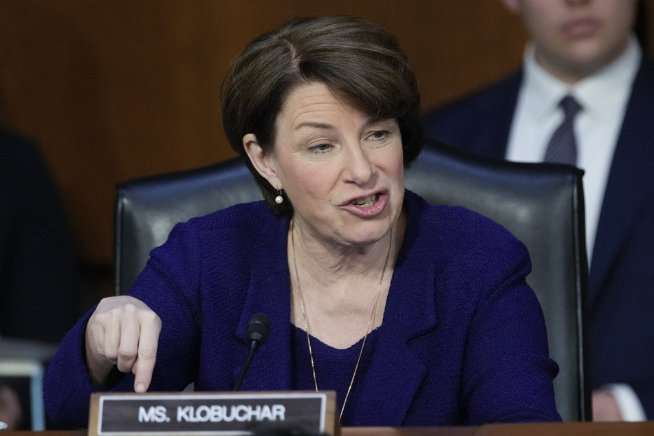 The unspeakable act was performed in the seat of Senator Amy Klobuchar of Minnesota, who famously ran in the Democrat primaries for president in 2020.