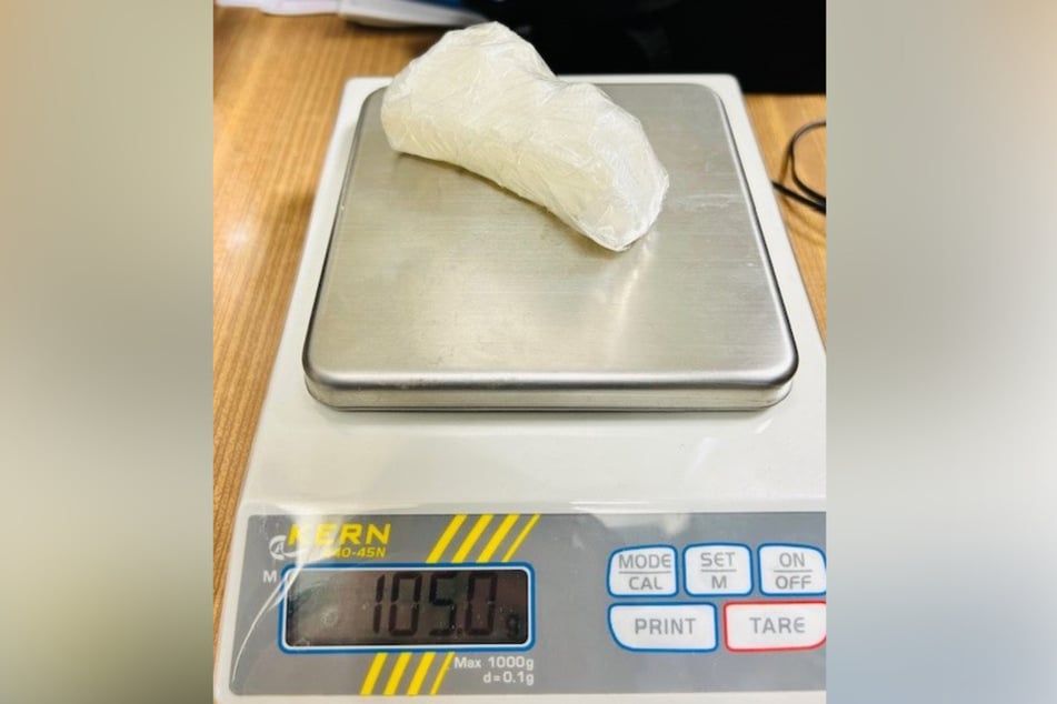 Eines der Crystal-Päckchen, das über 100 Gramm auf die Waage brachte.