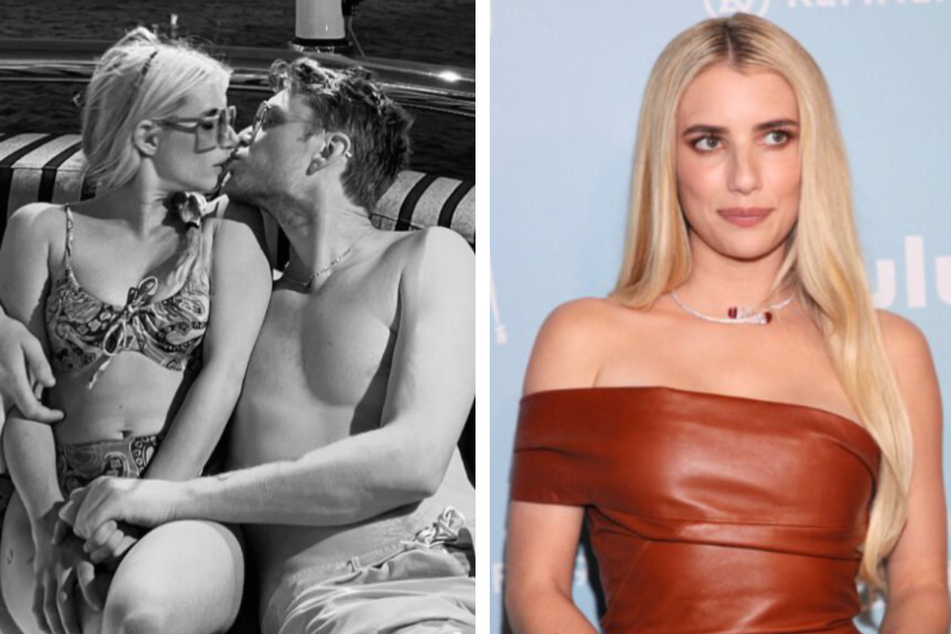 Cody John captioned a photo (l.) with his new love interest Emma Roberts with the words "sweet sweet."