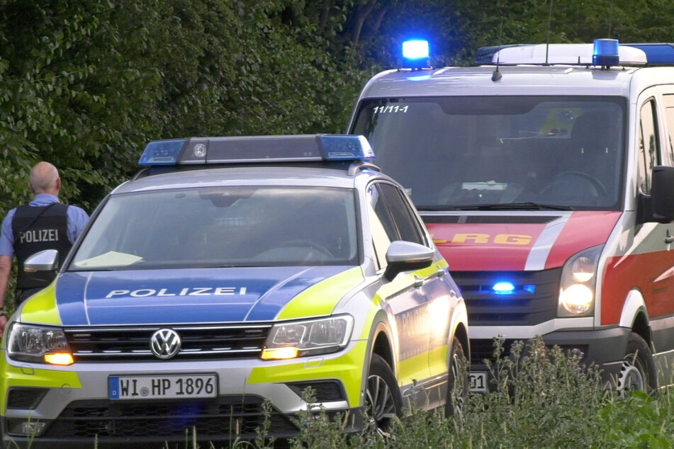Einsatzkräfte von DLRG, Polizei, Feuerwehr und Rettungsdienst eilten zum Niederwaldsee bei Zwingenberg.