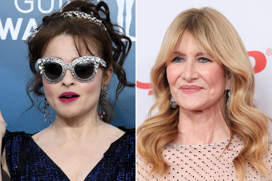 The White Lotus has added Laura Dern (r.) to its star-studded cast for season 4 after Helena Bonham Carter abruptly departed the series.