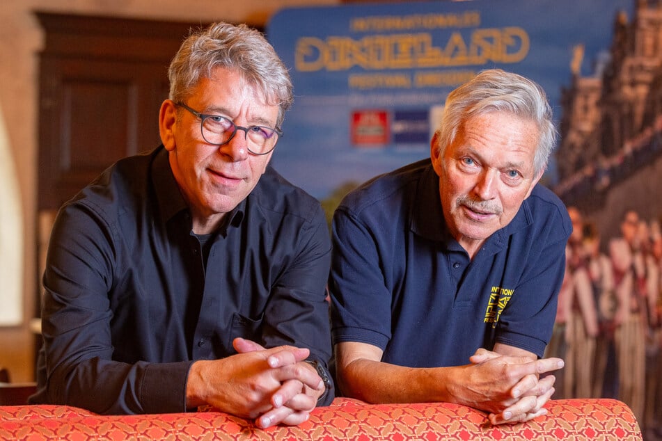 Die Festival-Macher Hendrik Meyer (l.) und Steffen Kiefer laden zum 54. Internationalen Dixieland Festival 2026 ein.
