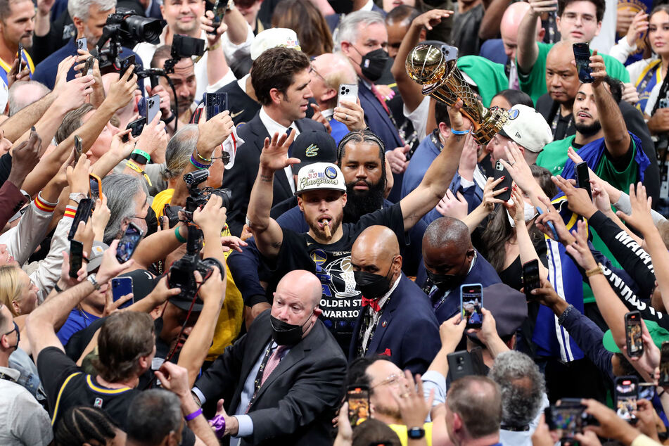 Curry won his first ever MVP trophy after a stellar NBA Finals series.