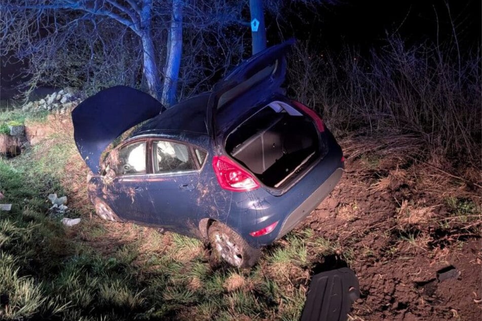 Der Ford kam in einer Kurve von der Straße ab.