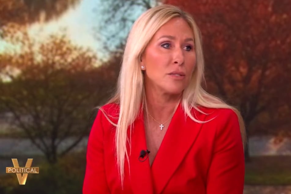 Marjorie Taylor Greene stopped by The View on Tuesday to discuss the government shutdown.