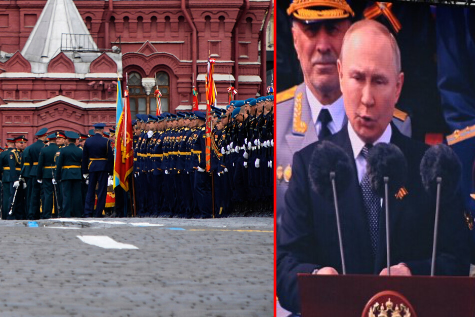 Irre Putin-Rede bei Militärparade in Moskau: So redet der Kreml-Chef den Krieg schön