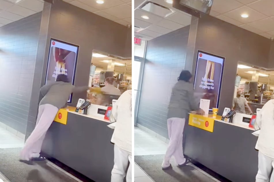 Eine Kundin bewarf eine Managerin der Filiale mit heißem Kaffee!