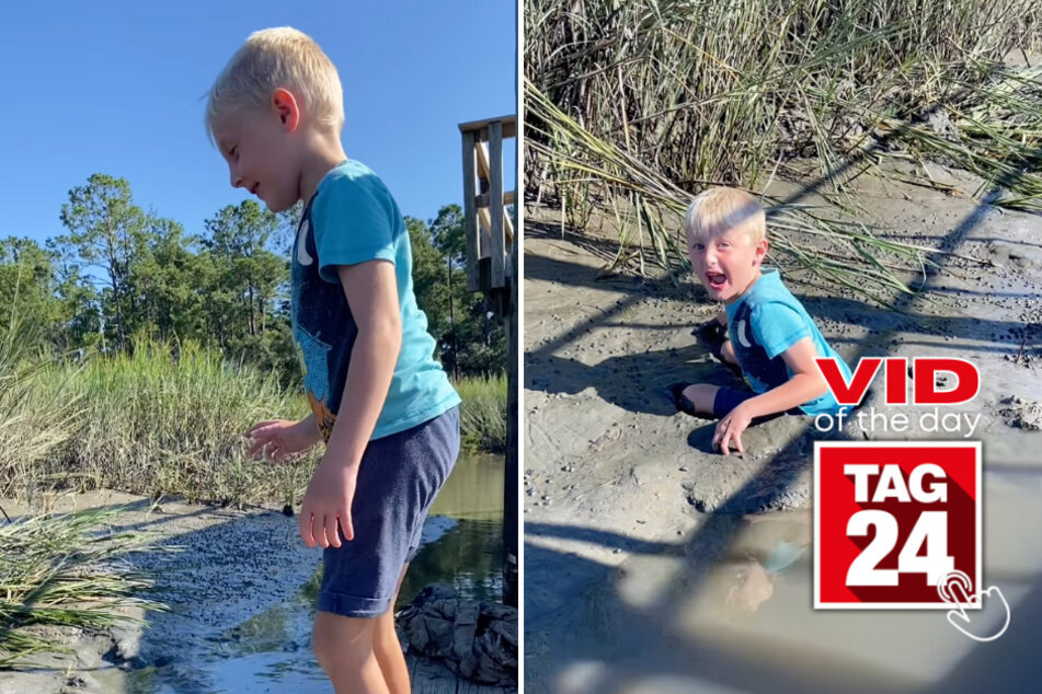 viral videos: Viral Video of the Day for November 1, 2023: Playtime turns into a muddy mess for this boy!