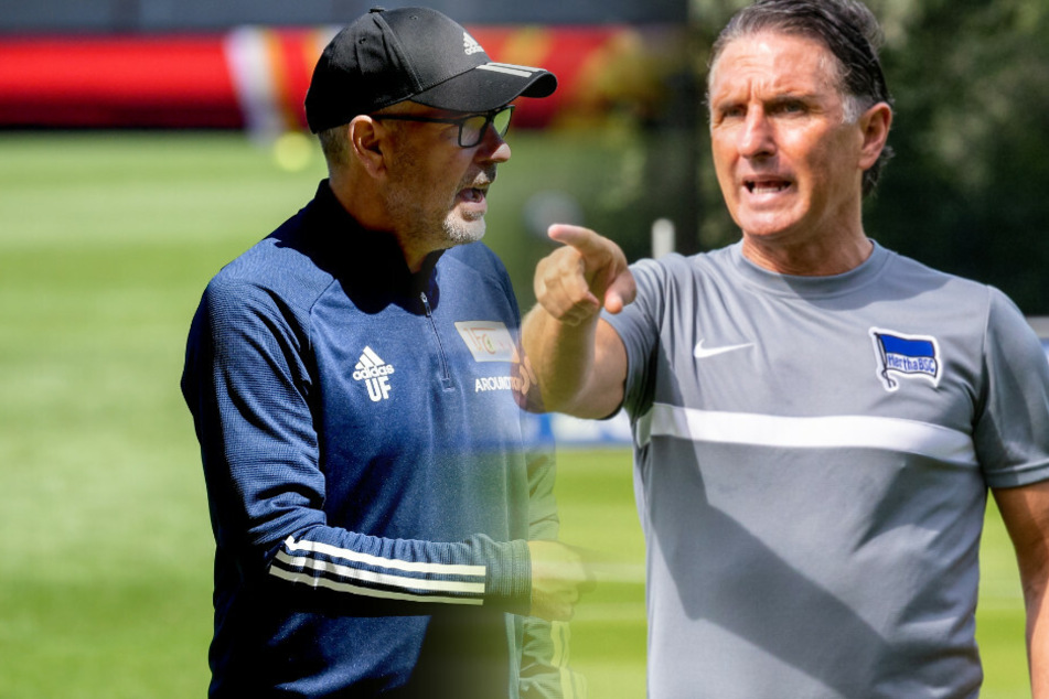 Union-Coach Urs Fischer und Hertha-Trainer Bruno Labbadia treffen Anfang Dezember aufeinander (Bildmontage)