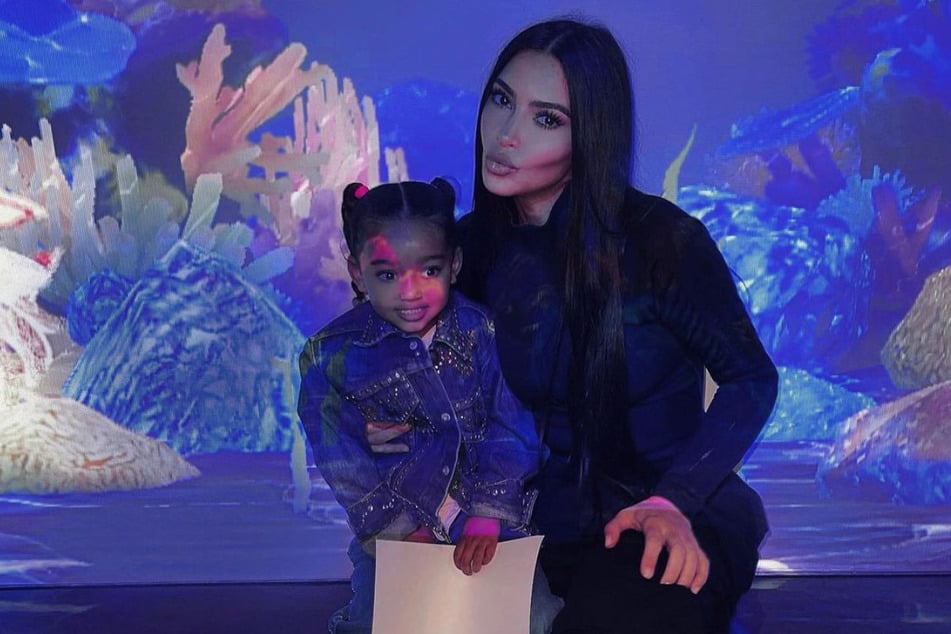Kim Kardashian (r.) and her daughter Chicago West on perhaps another "normal" day at the Asian Art Museum in San Francisco.