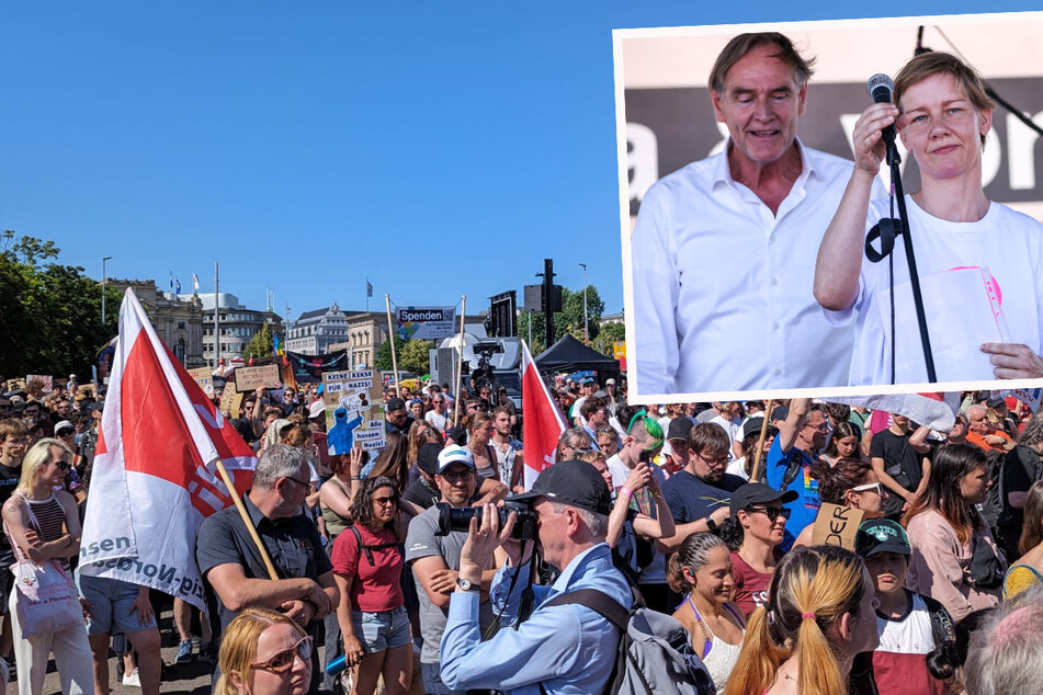 Kurz vor der Wahl: Rund 15.000 Menschen setzen in Leipzig Zeichen für Demokratie