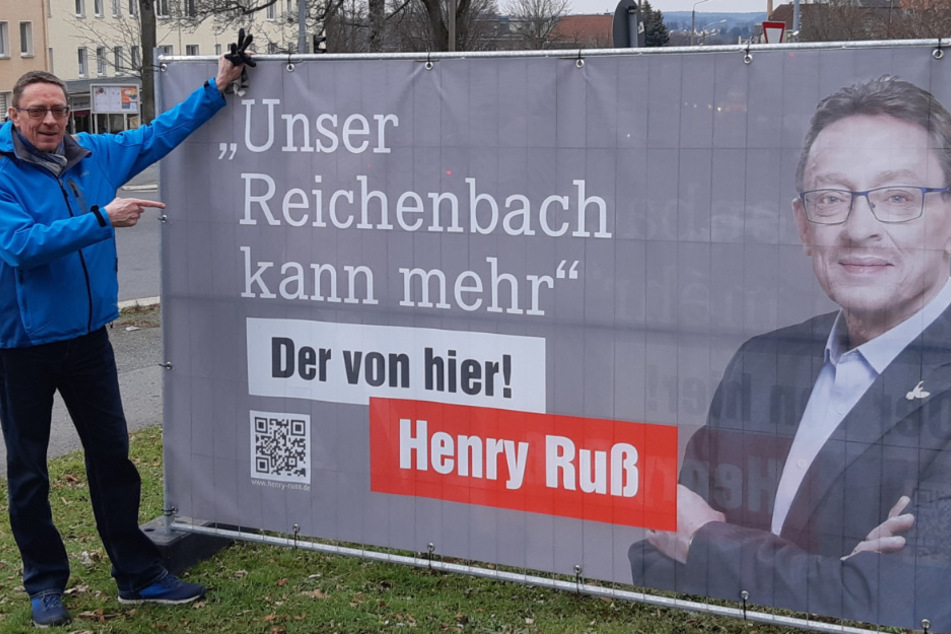 Henry Ruß (59, Linke) gewann den ersten Wahlgang bei der Oberbürgermeisterwahl in Reichenbach/Vogtland.