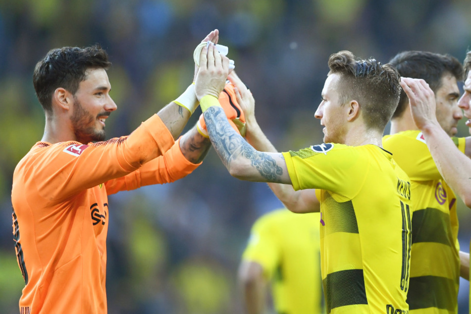 Roman Bürki (33, l.) und Marco Reus (34) haben sieben gemeinsame Jahre beim BVB verbracht. Kommt es bald zum Wiedersehen?