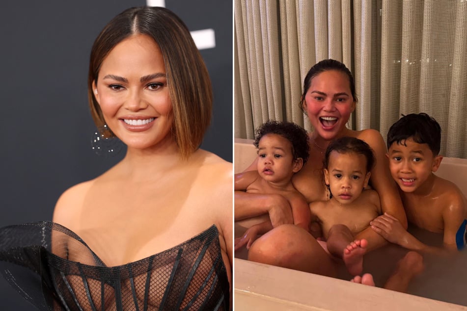 Chrissy Teigen claps back after family bath photo sparks criticism