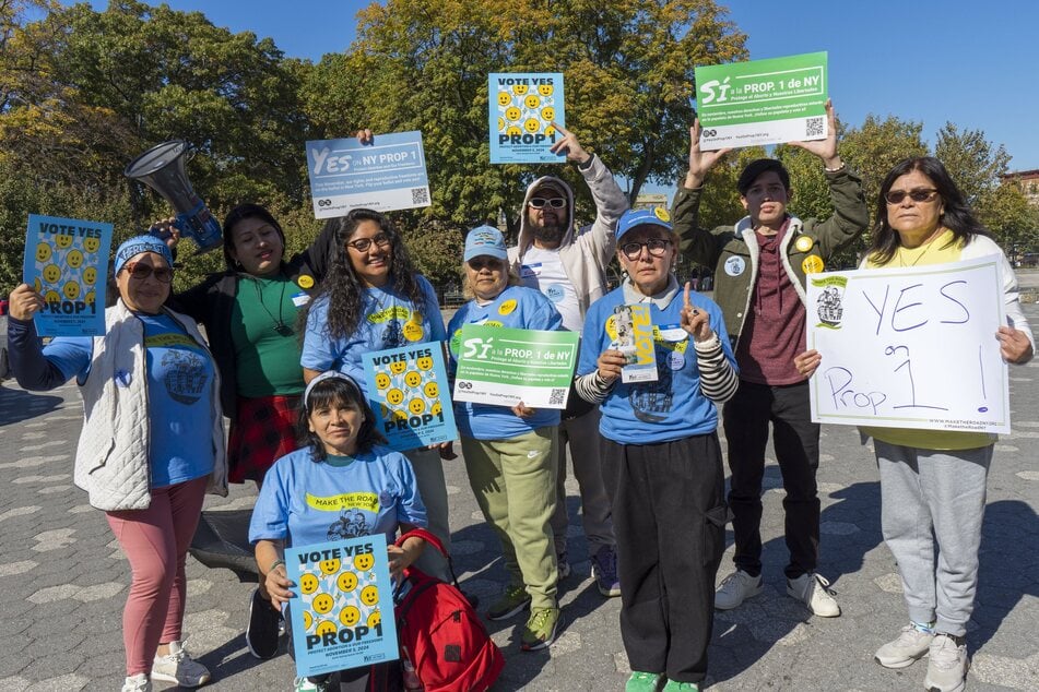 Canvassers with Make the Road NY hit the streets encouraging voters to approve the state's Equal Rights Amendment ballot measure.