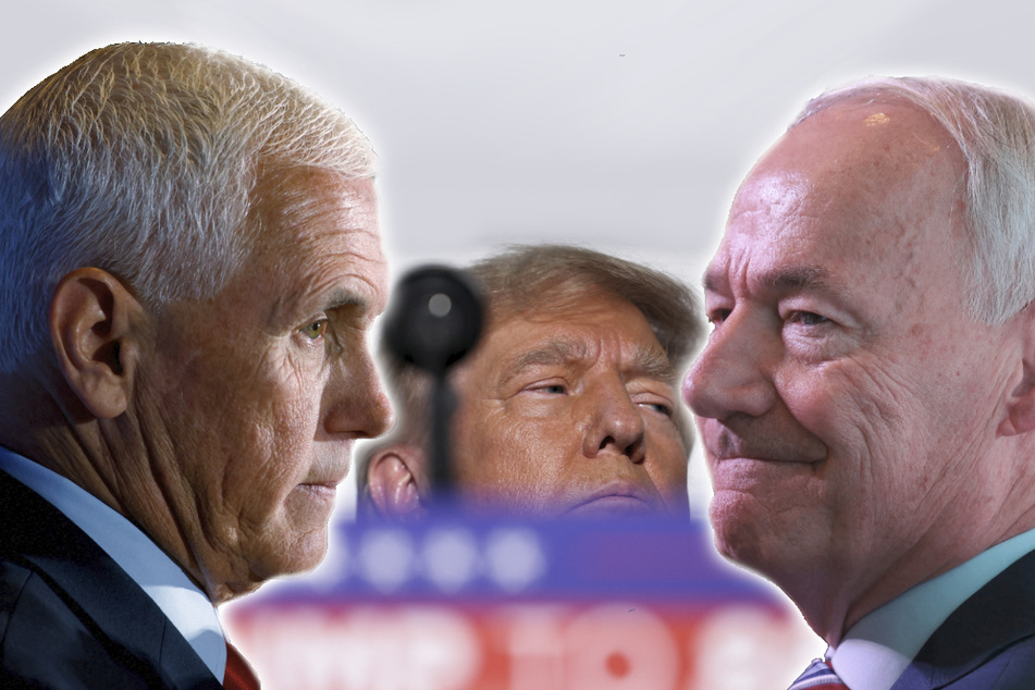 Presidential hopefuls Mike Pence (l.) and Asa Hutchinson (r.) criticized ex-President Donald Trump for his conduct in the classified documents scandal.
