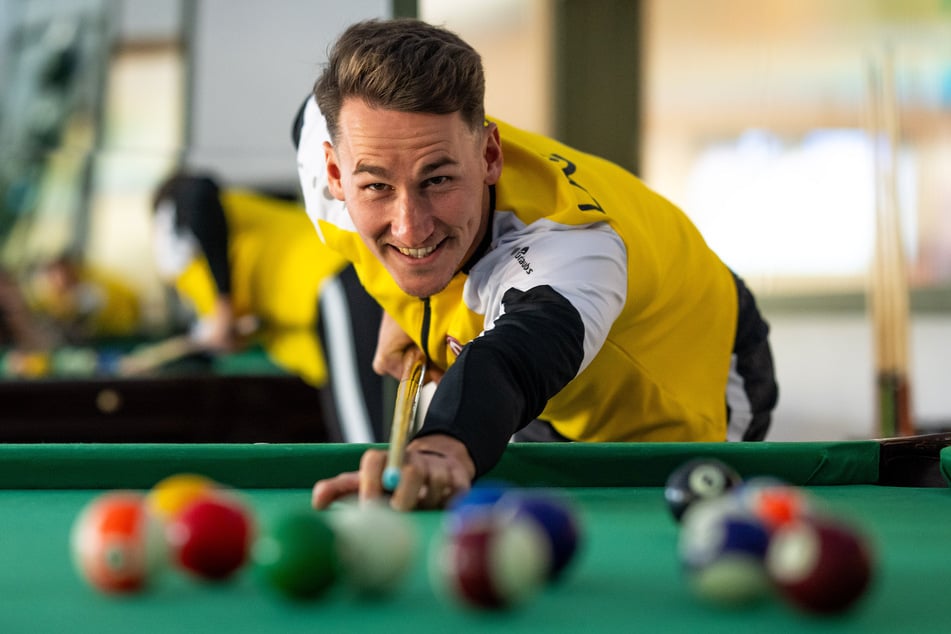 Immer in Action! Der 28-Jährige will und kann keine ruhige Kugel schieben.