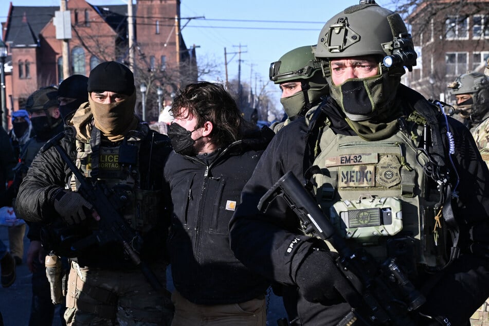 Dramatic dashcam footage showed the moment that three masked ICE agents attempted to abduct a US citizen in Minnesota (file photo).